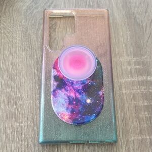 Galaxy Design Phone Case with PopSocket